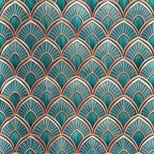 A decorative pattern made from a repeated motif