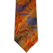 A wide vintage necktie in the kipper-tie style