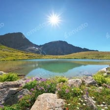 A landscape in mild, pleasant weather