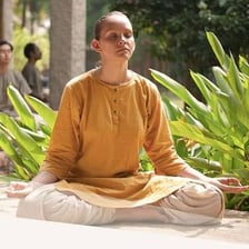 A yogi sitting in meditation.