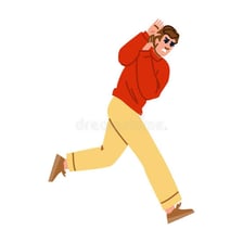 A person enduring an unpleasant noise