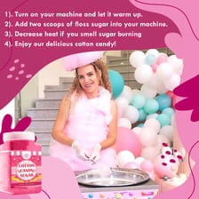 A cloud of pink spun-sugar candy floss.