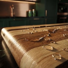 A wooden board visibly bent and warped out of shape.