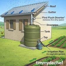A drainpipe carrying rainwater down the side of a house
