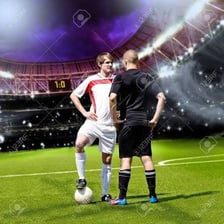 Two sports teams facing each other before a match.