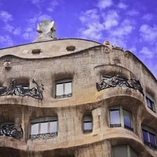 A visually distinctive landmark with unusual features.