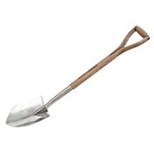 Several garden spades used for digging.