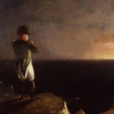 A historical-style scene depicting someone being sent away