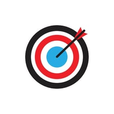 A target with arrows illustrating goals being pursued.