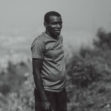 A man standing outdoors.