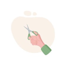 A person obtaining an object from someone else.