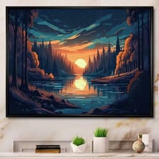 A dark landscape beneath a night sky