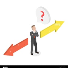 A person selecting one object from a group of options.