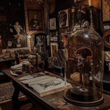 An unusual object displayed as a rare item