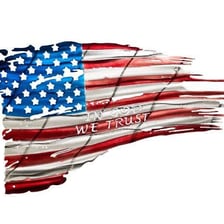 A torn national flag symbolizing betrayal