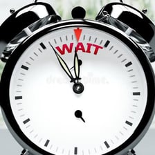A clock symbolizing something that has not happened yet