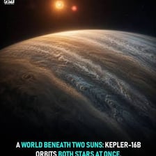 A planet visible in space against a starry background