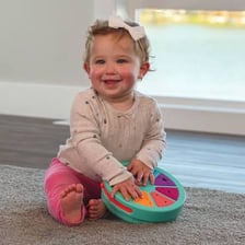 A colorful plaything intended for a child.