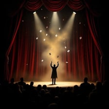 A performer captivating an audience