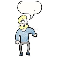 An illustration of a person staring at someone in an intrusive way