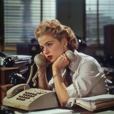 A person using a telephone to make a call.