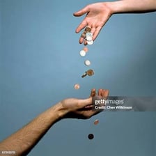 An object falling after being dropped from a hand