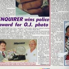 A newspaper displaying a headline about a public scandal.