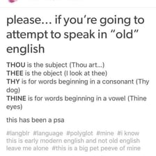 An old English text containing the word ‘thy’.