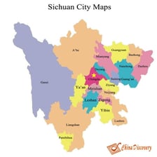A map showing Sichuan province within China.