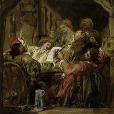 An illustration depicting a person who is habitually drunk.