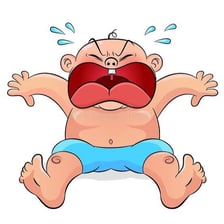 A child crying loudly.