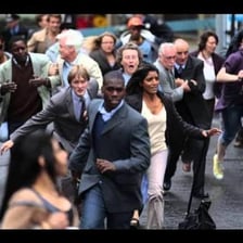 A crowded scene suggesting loud, confused noise