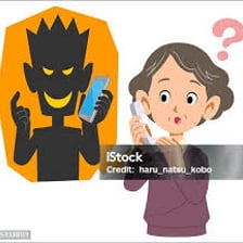 An illustration of one person misleading another