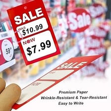 Everyday supermarket products marked with low prices.
