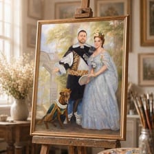 A portrait painting depicting a person.