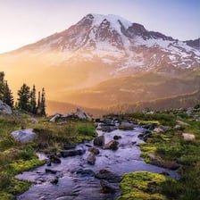 A dramatic landscape intended to evoke awe