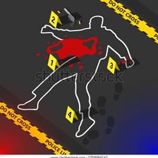 A sombre illustrative scene representing a serious crime