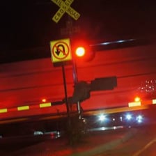 A person looking at and noticing a prominent sign