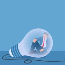 An illustration of someone suddenly understanding an idea