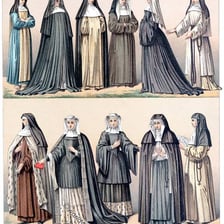 A nun wearing a traditional religious habit