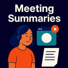 A person summarizing notes during a meeting
