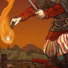 A historical illustration of a Norse warrior