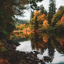 A view of the River Tay flowing through the Scottish landscape