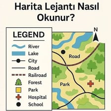 A map legend explaining the meaning of its symbols
