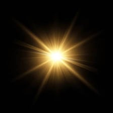 Bright golden light radiating from the sun.