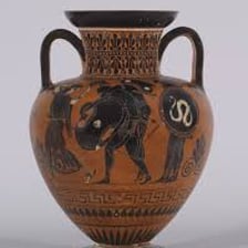 A classical artwork depicting Ajax, the Greek hero, as a warrior.