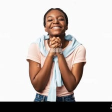 A person making an earnest appeal with clasped hands