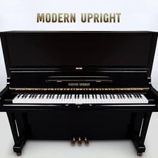 An upright piano with its keyboard visible