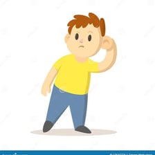 A person concentrating while listening