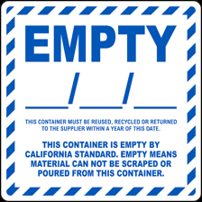 An empty container indicating that its contents have been used up.